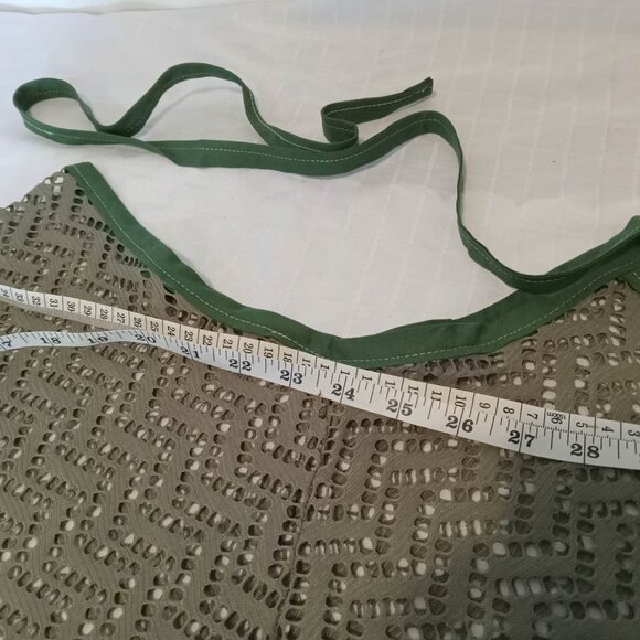 Green stretch hand made lace bathrobe, skirt, or cape - Picture 4 of 4